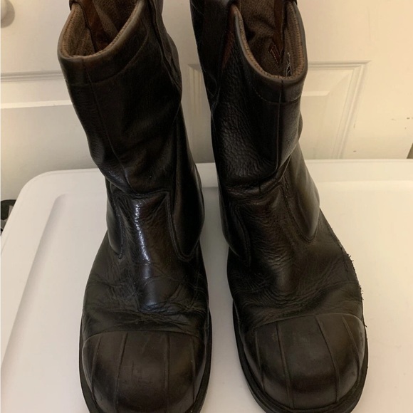Dr Martens Industrial Mens Sz 13M Leather Boots Brown Steel Toe Doc main image 9